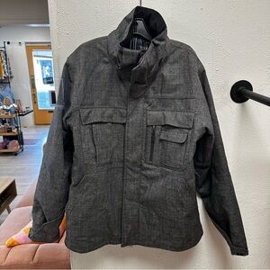 SIMS gray herringbone snow jacket